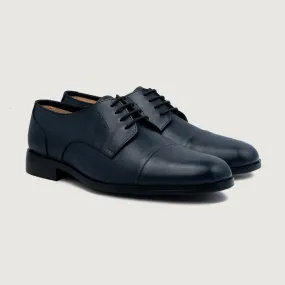 Attorney Derby Midnight Blue Leather Shoes