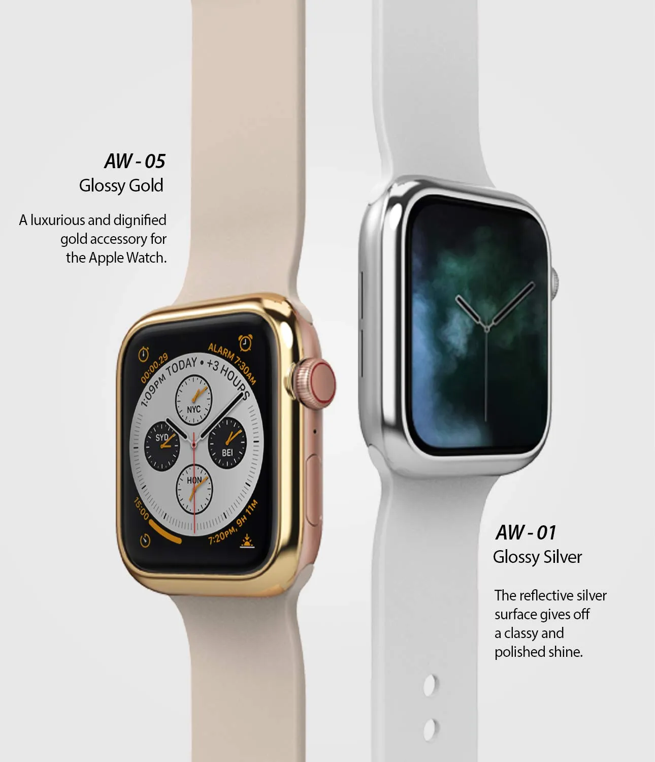 Bezel Styling for Apple Watch 38mm for Series 3 / Series 2 / Series 1 - Glossy Gold (AW3-38-05) [Stainless Steel]