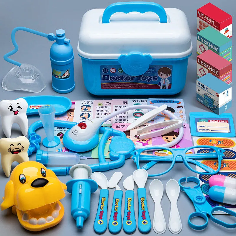 Children's Pretend Play Doctor Toy Medical Kit Set for Girls, Role Play Nurse with Injection, Stethoscope, Sound & Light, Home Playset.