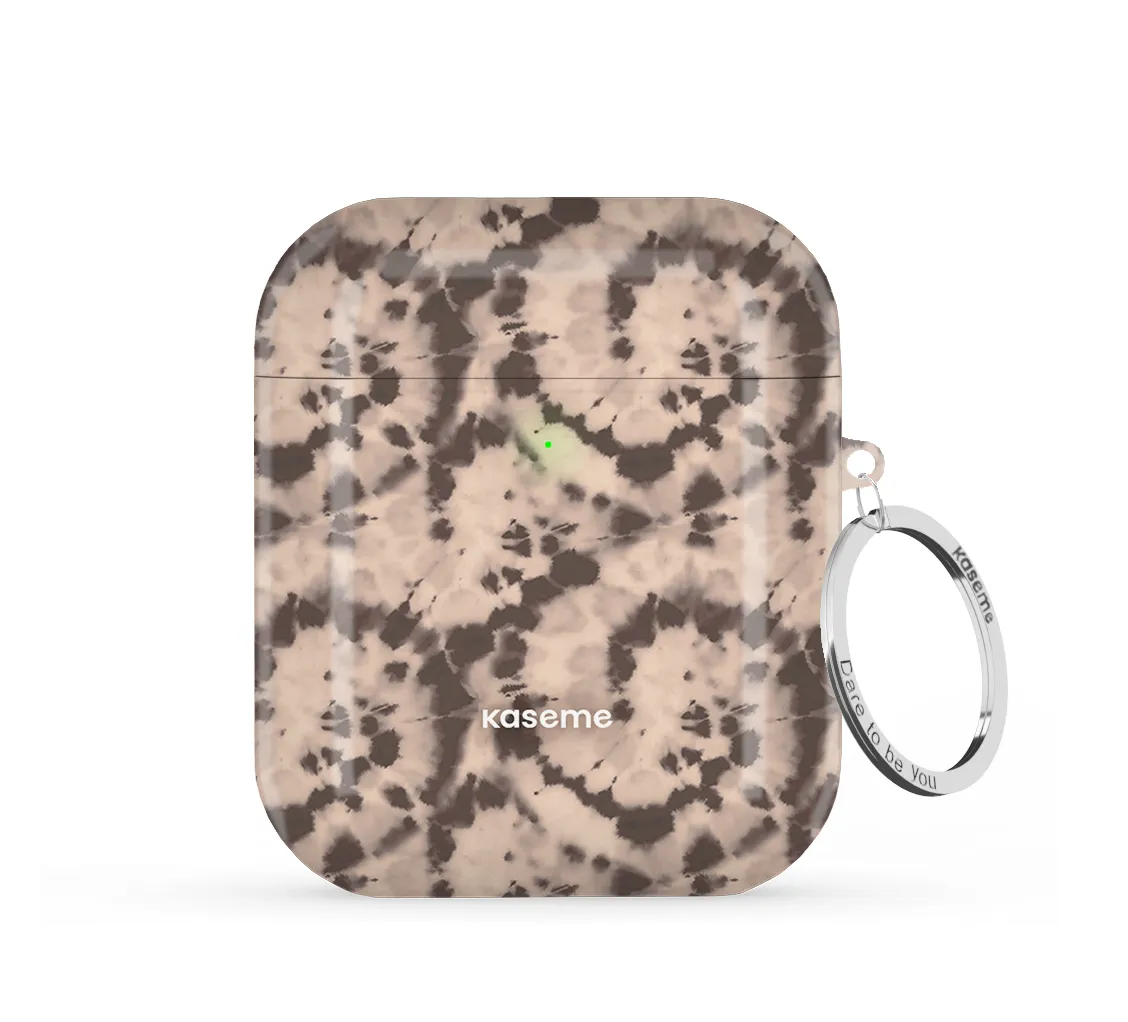 Groovy Swirls Brown AirPods Case