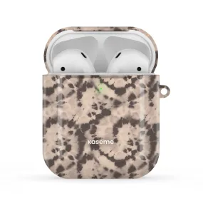 Groovy Swirls Brown AirPods Case