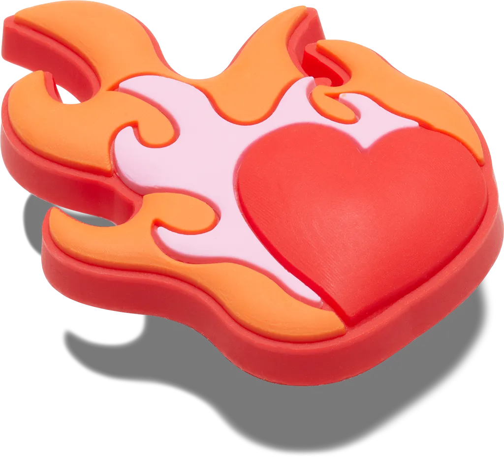 Jibbitz Unisex Heart On Fire Símbolos