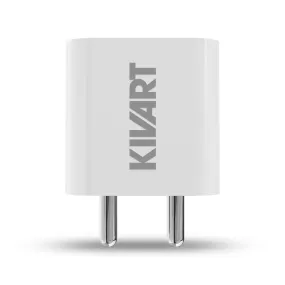 Kivart Kore Type C Smart Fast Charger | Battery Protection | 14W | Safe for Devices | Intelligent Microprocessor