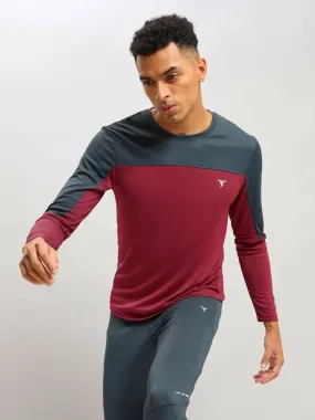 Men Colorblock Slim Fit Crew Neck T-shirt with TECHNO COOL 