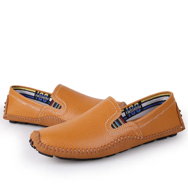 Men Hand-Stitched Urban Chic Slip On Loafers Drive Walking Shoes | 9898