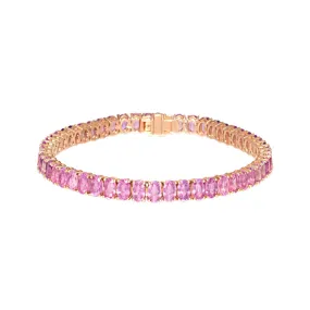 Oval Pink Sapphire Bracelet