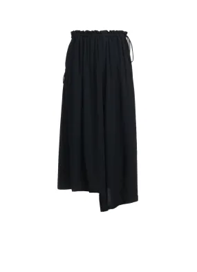 RAYON WASHER TWILL STRINGS GATHERED SKIRT