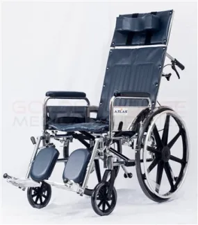 RW2211P 22" Deluxe Obese Reclining Wheelchair