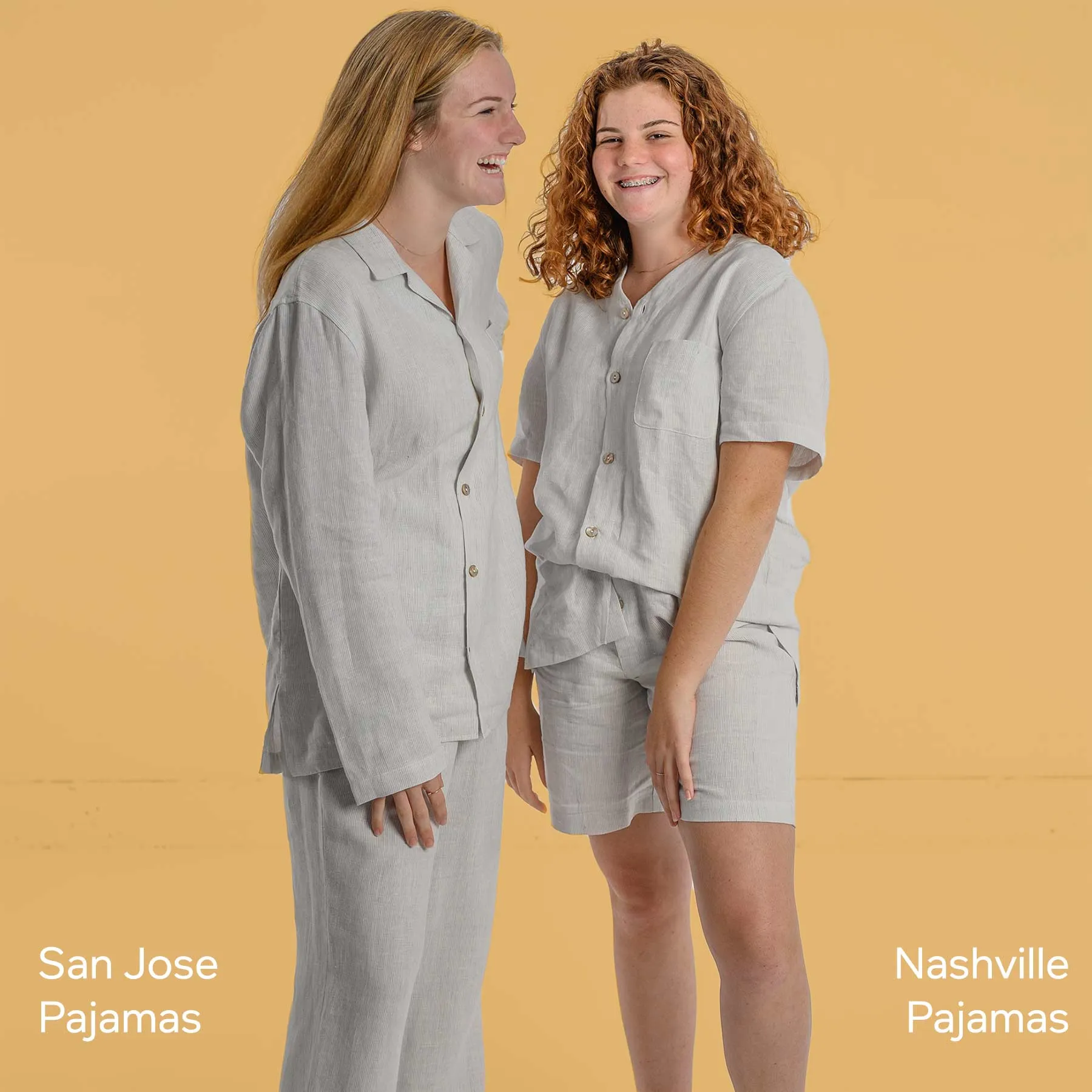 SAN JOSE 100% Organic Hemp Pajamas PJ Set (Long sleeves / pants) (Unisex)