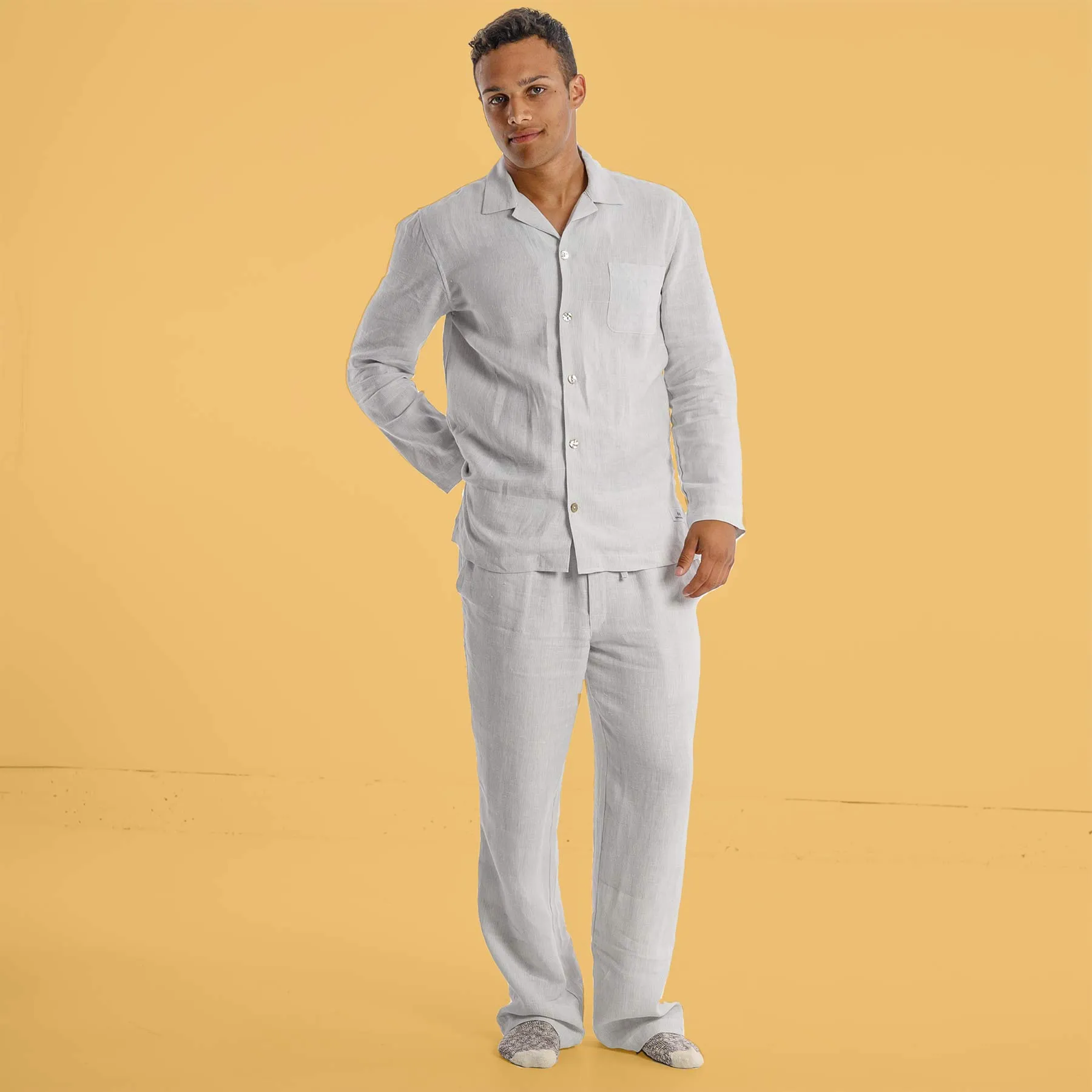 SAN JOSE 100% Organic Hemp Pajamas PJ Set (Long sleeves / pants) (Unisex)