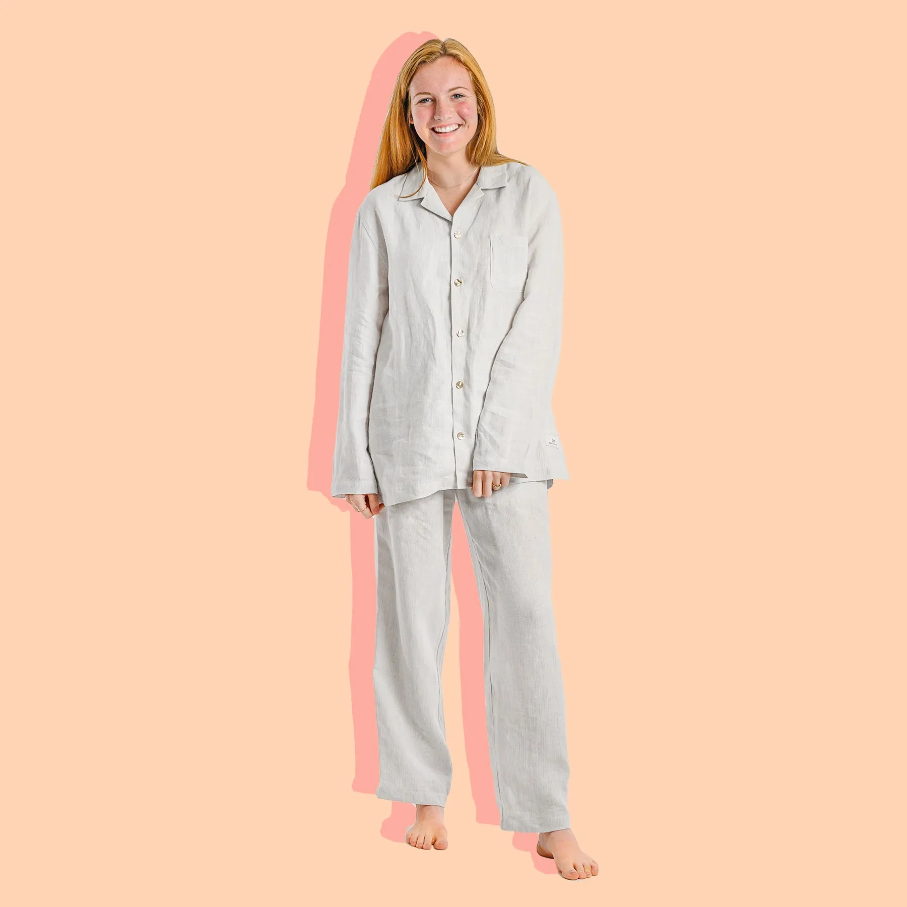 SAN JOSE 100% Organic Hemp Pajamas PJ Set (Long sleeves / pants) (Unisex)