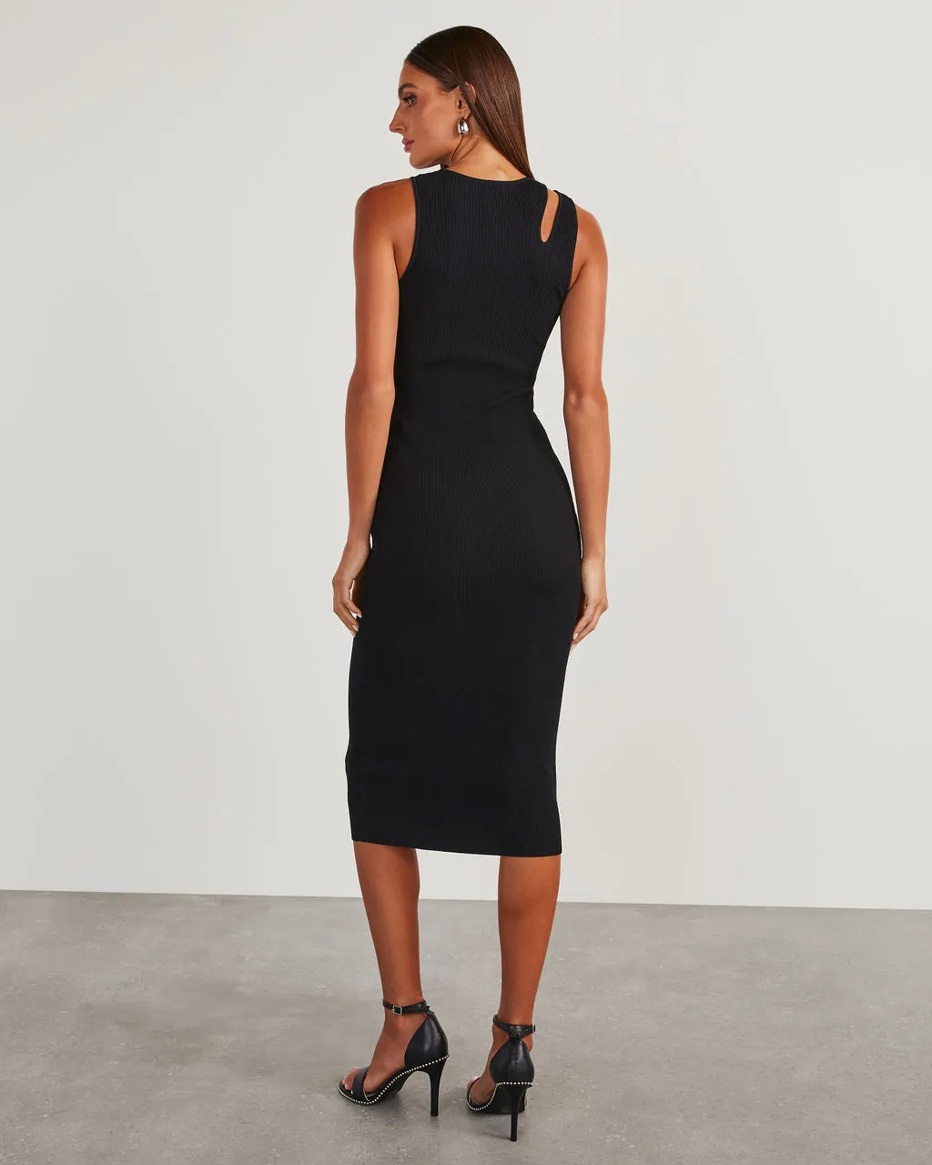 Tempted Shoulder Cutout Midi Dress